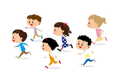 Des enfants qui courent